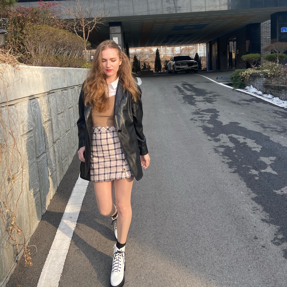 H&M Plaid Mini Skirt